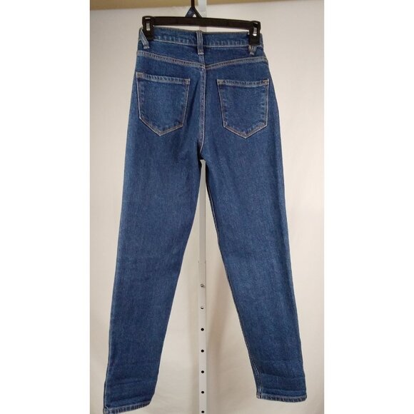 Fashion Nova Juniors Ladies Blue High Waist Straight Leg Denim Jeans Sz XS/1 - Picture 2 of 4